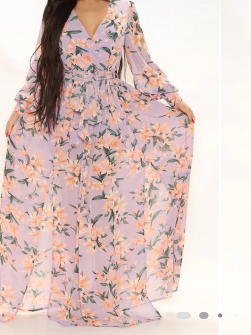 Fashion Nova Park Avenue Maxi Dress Lavender Large sold out so pretty